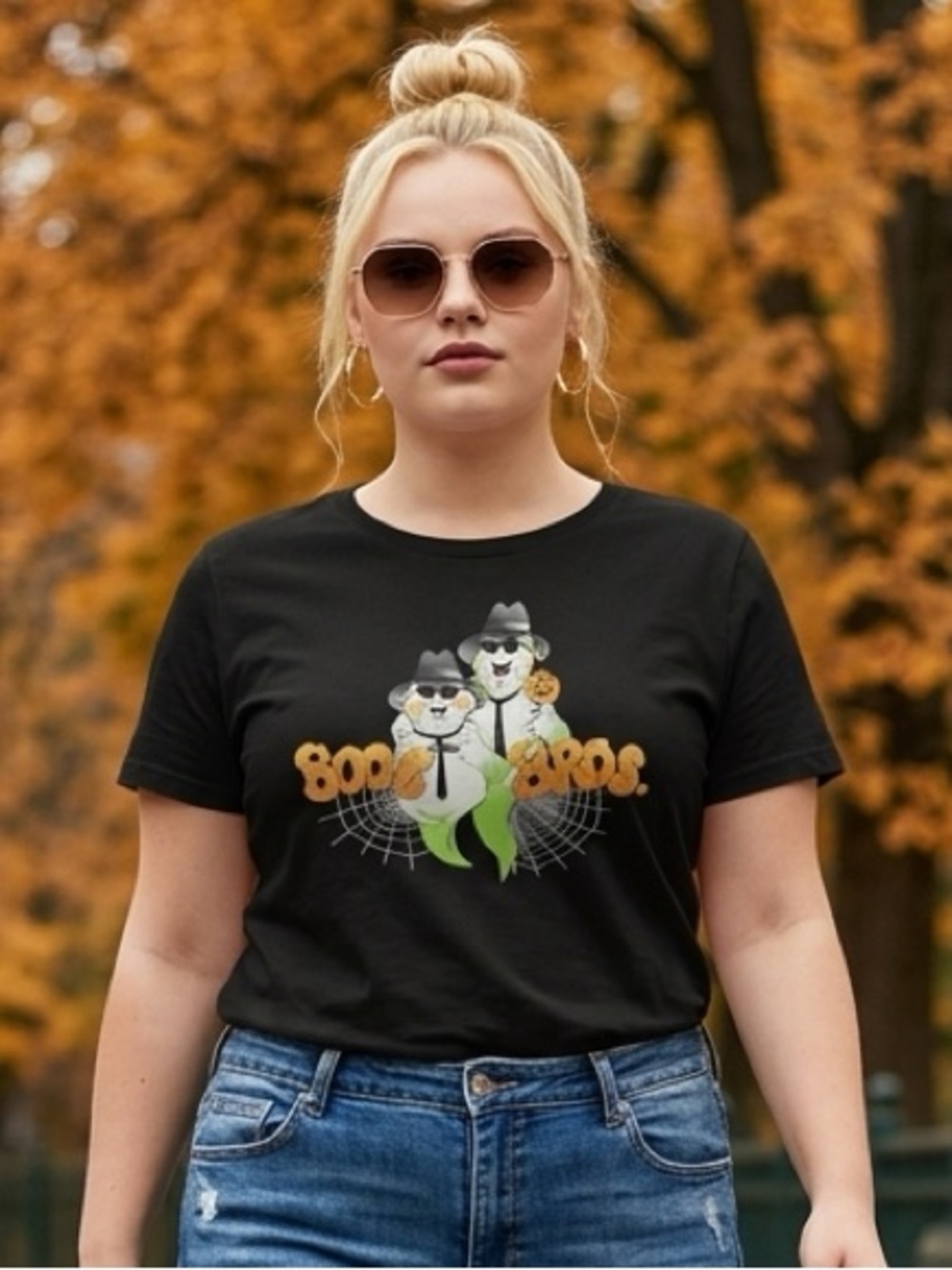 GUC Unisex Halloween Black Short Sleeve Tee Shirt - Boos Bros. - Size Large
